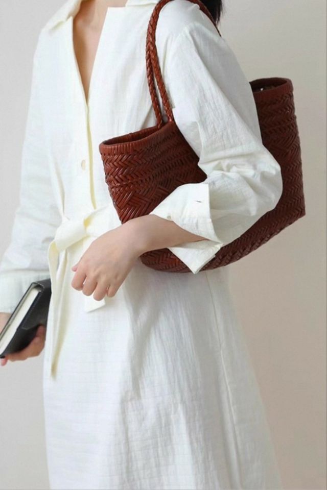 TROUVAILLE韓國直郵實拍女士新品休閑單肩斜跨包牛皮混紡TROUVAILLE單肩/斜跨包