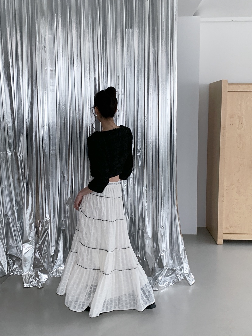 VERANDA韓國直郵女裝新品熱賣26春夏人氣職業時尚長裙蕾絲花VERANDA長裙