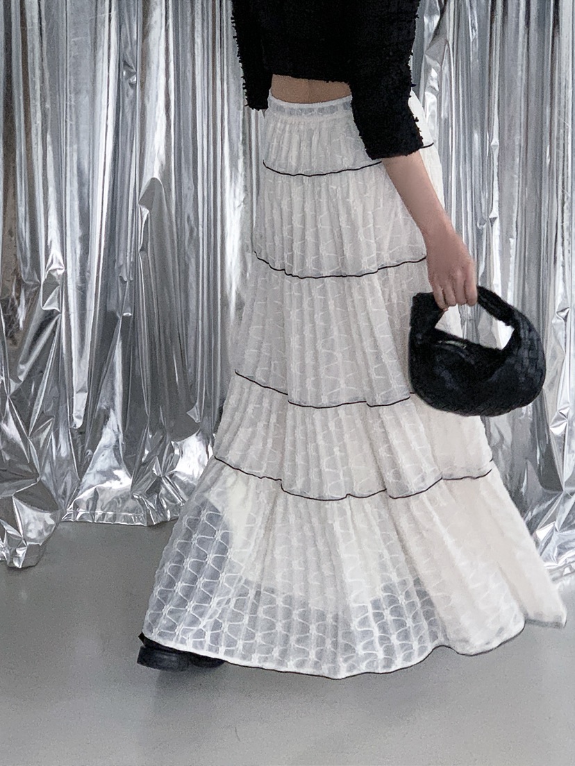 VERANDA韓國直郵女裝新品熱賣26春夏人氣職業時尚長裙蕾絲花VERANDA長裙