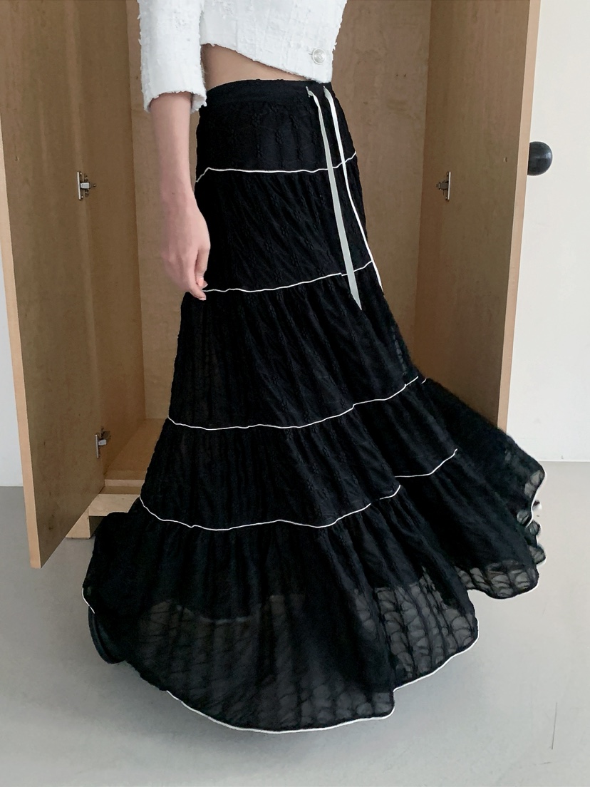 VERANDA韓國直郵女裝新品熱賣26春夏人氣職業時尚長裙蕾絲花VERANDA長裙