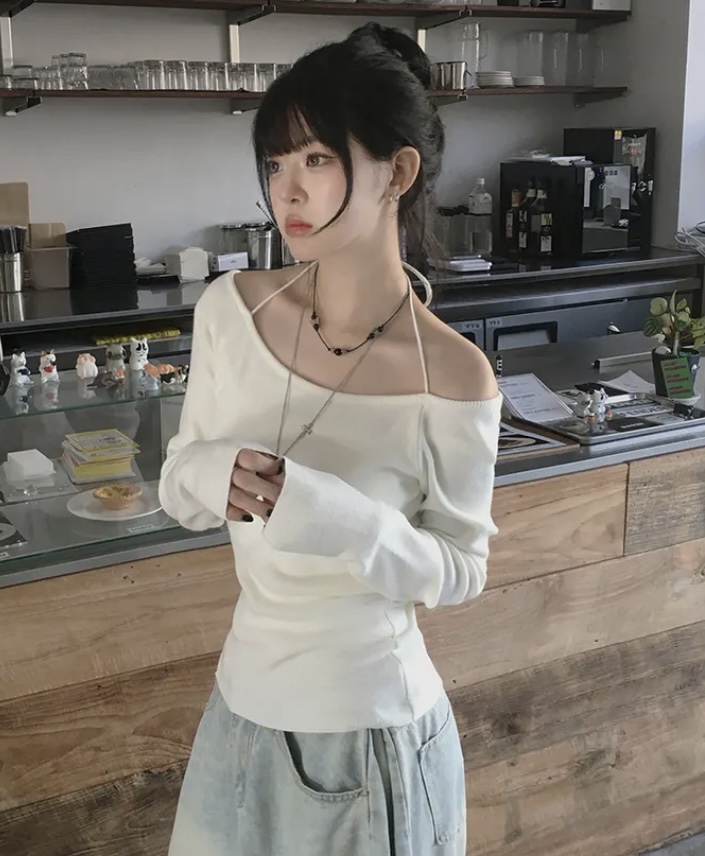 EVERCOMMERCE METICULOUSLY DESIGNED韓國代購女士新品人氣針織衫不含配飾露肩EVERCOMMERCE METICULOUSLY DESIGNED針織衫