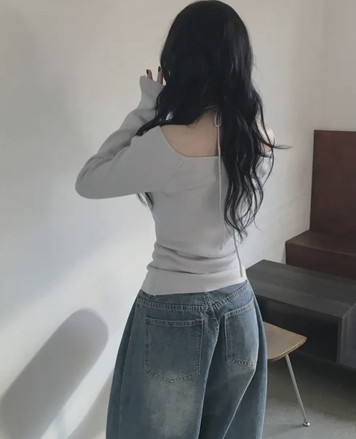 EVERCOMMERCE METICULOUSLY DESIGNED韓國代購女士新品人氣針織衫不含配飾露肩EVERCOMMERCE METICULOUSLY DESIGNED針織衫