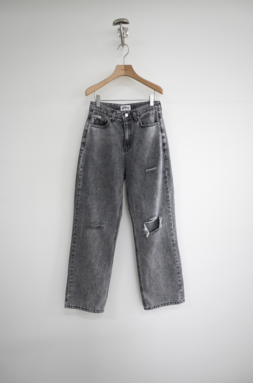 OP PER韓國東大門直郵女士新款26春夏休閑推薦熱賣牛仔褲OPPER-simplebeige牛仔褲