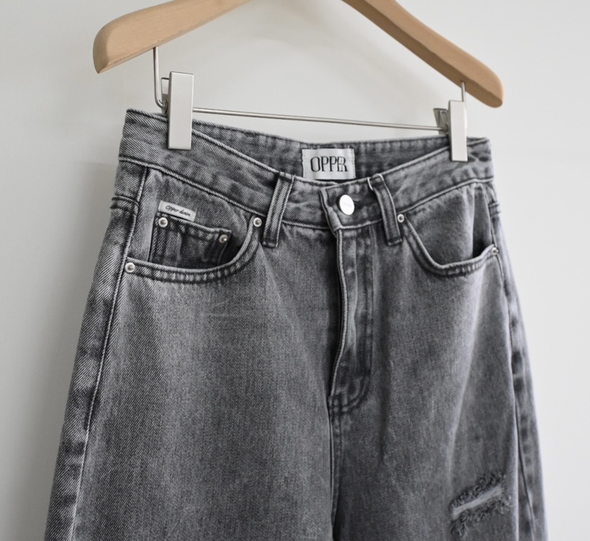 OP PER韓國東大門直郵女士新款26春夏休閑推薦熱賣牛仔褲OPPER-simplebeige牛仔褲