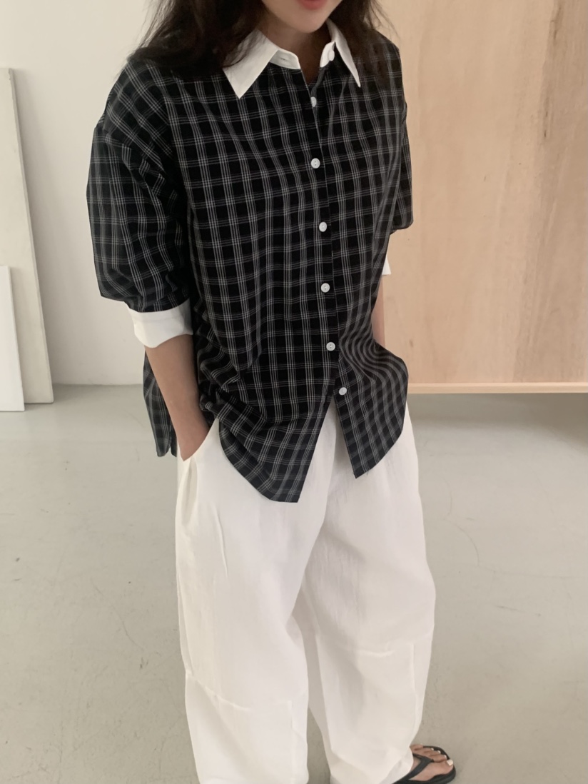 MOSMOS韓國東大門代購女裝新品推薦休閑時尚職業襯衫蕾絲衫MOSMOS襯衫/蕾絲衫