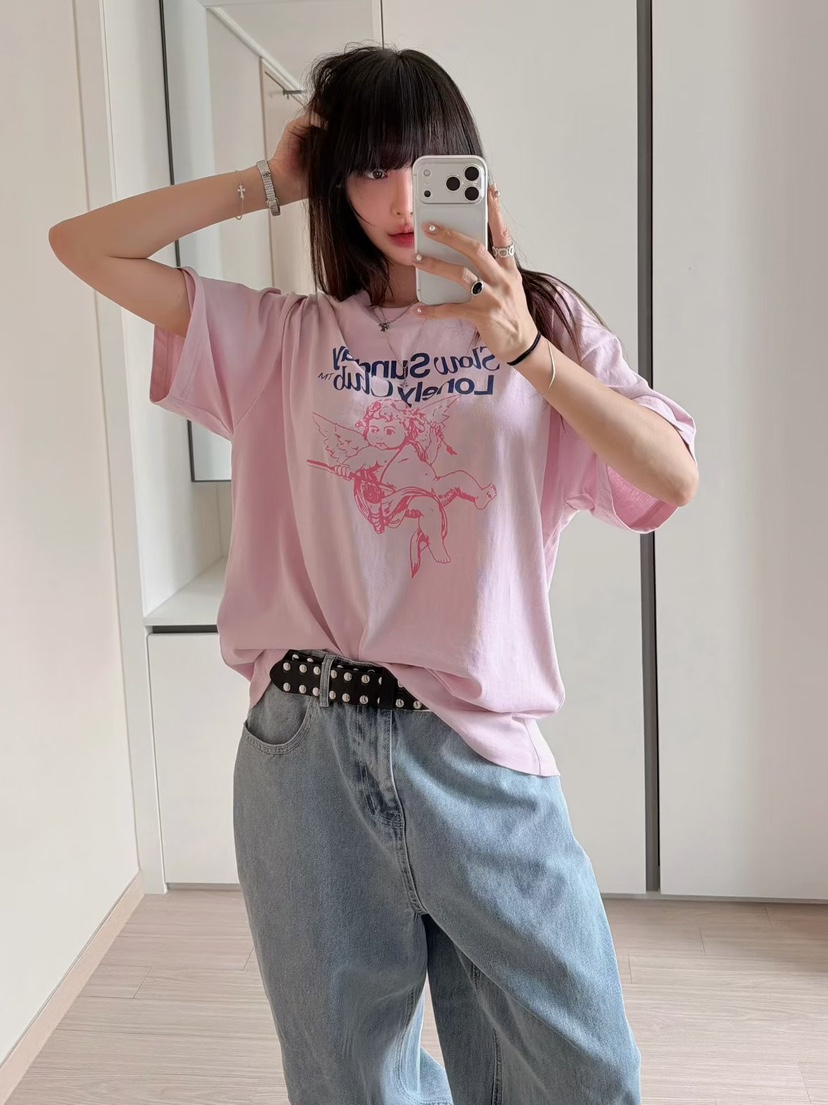 MORAN/MOSCO/SUGAR CASE韓國直郵女裝新品人氣26春夏T恤MORAN/MOSCO/SUGAR CASET恤