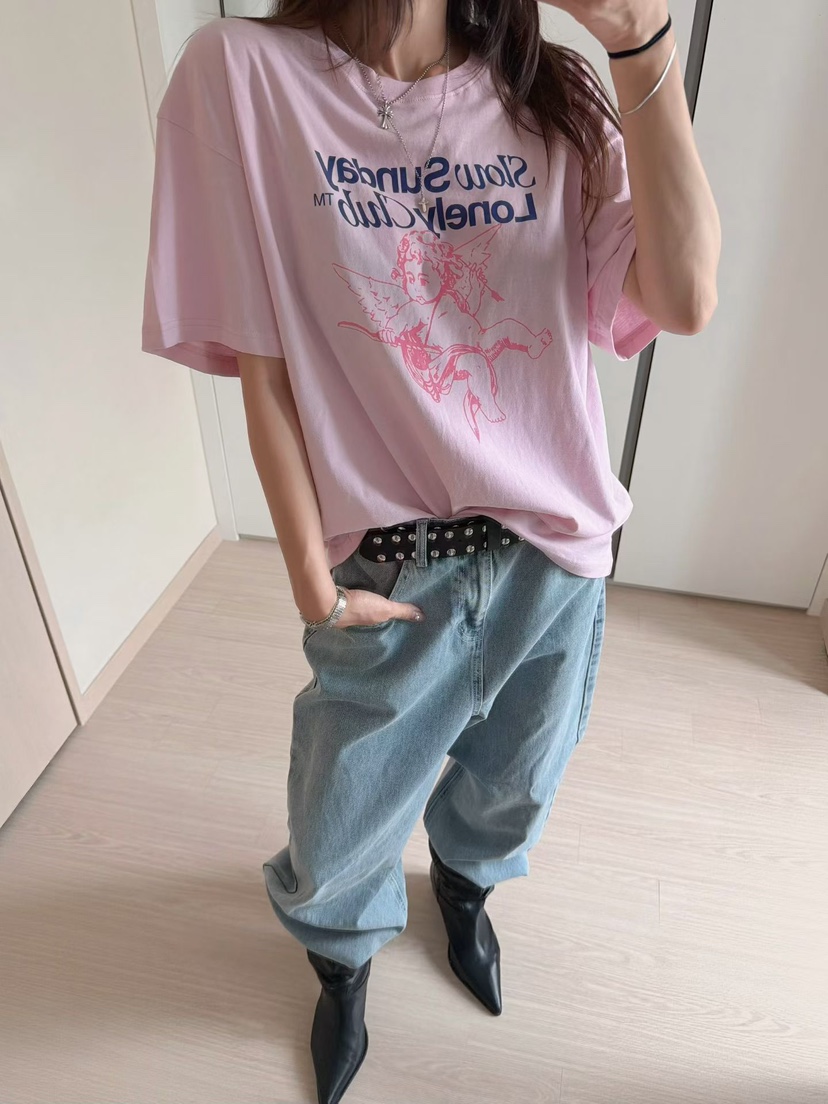 MORAN/MOSCO/SUGAR CASE韓國直郵女裝新品人氣26春夏T恤MORAN/MOSCO/SUGAR CASET恤