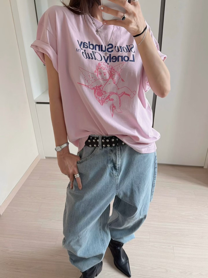 MORAN/MOSCO/SUGAR CASE韓國直郵女裝新品人氣26春夏T恤MORAN/MOSCO/SUGAR CASET恤