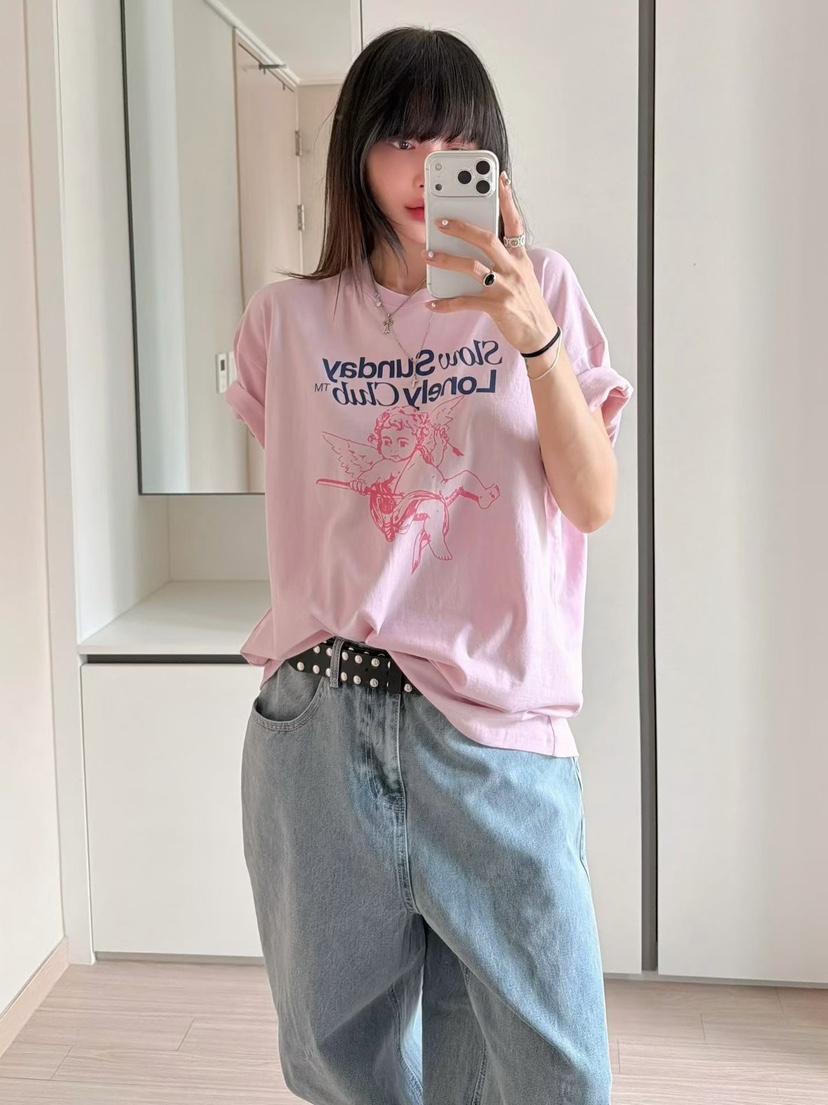 MORAN/MOSCO/SUGAR CASE韓國直郵女裝新品人氣26春夏T恤MORAN/MOSCO/SUGAR CASET恤