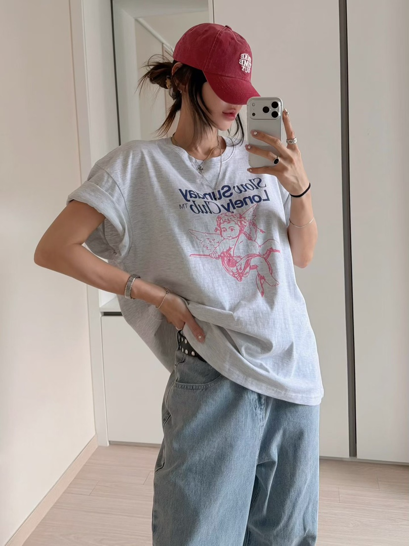 MORAN/MOSCO/SUGAR CASE韓國直郵女裝新品人氣26春夏T恤MORAN/MOSCO/SUGAR CASET恤