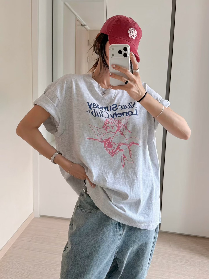 MORAN/MOSCO/SUGAR CASE韓國直郵女裝新品人氣26春夏T恤MORAN/MOSCO/SUGAR CASET恤