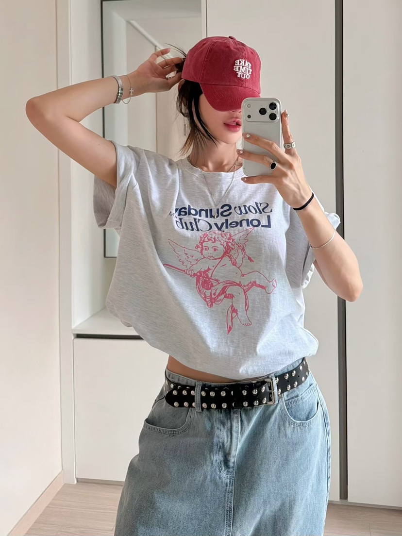 MORAN/MOSCO/SUGAR CASE韓國直郵女裝新品人氣26春夏T恤MORAN/MOSCO/SUGAR CASET恤