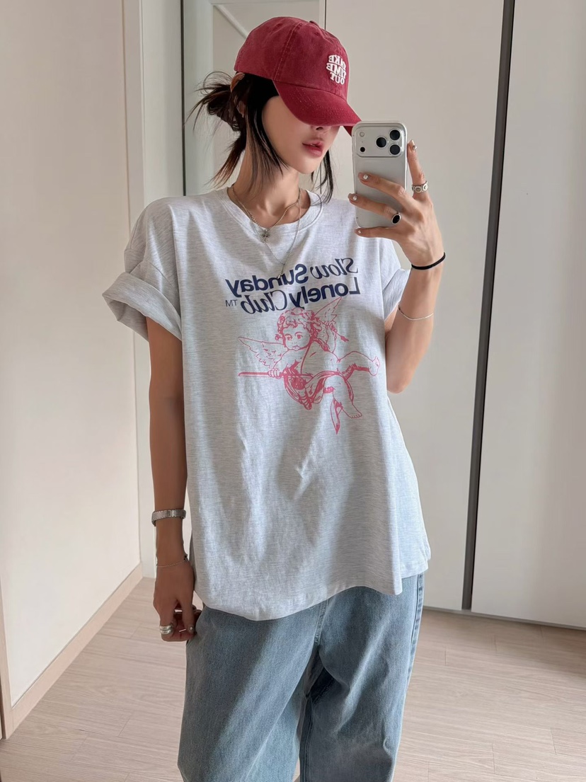 MORAN/MOSCO/SUGAR CASE韓國直郵女裝新品人氣26春夏T恤MORAN/MOSCO/SUGAR CASET恤