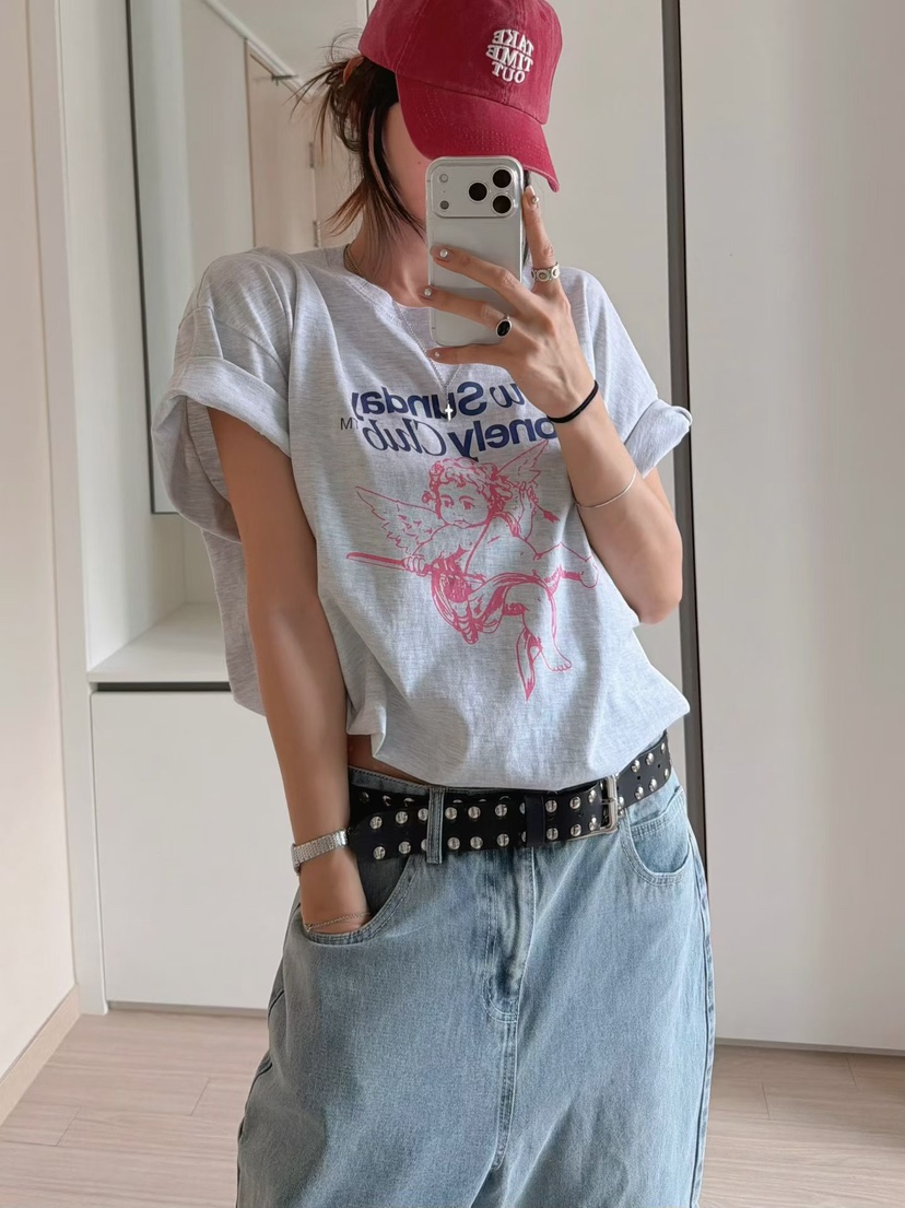 MORAN/MOSCO/SUGAR CASE韓國直郵女裝新品人氣26春夏T恤MORAN/MOSCO/SUGAR CASET恤