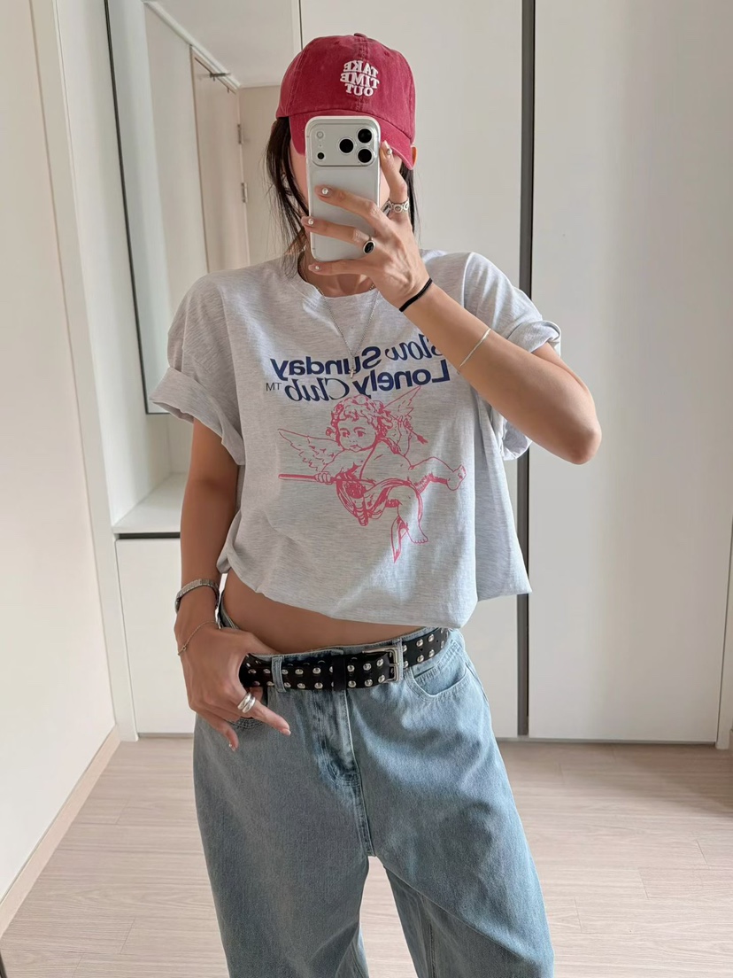 MORAN/MOSCO/SUGAR CASE韓國直郵女裝新品人氣26春夏T恤MORAN/MOSCO/SUGAR CASET恤