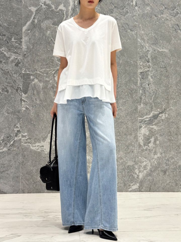 ROOKIE BUD韓國直郵女裝新品時尚職業休閑26春夏人氣T恤ROOKIE BUD-PT恤