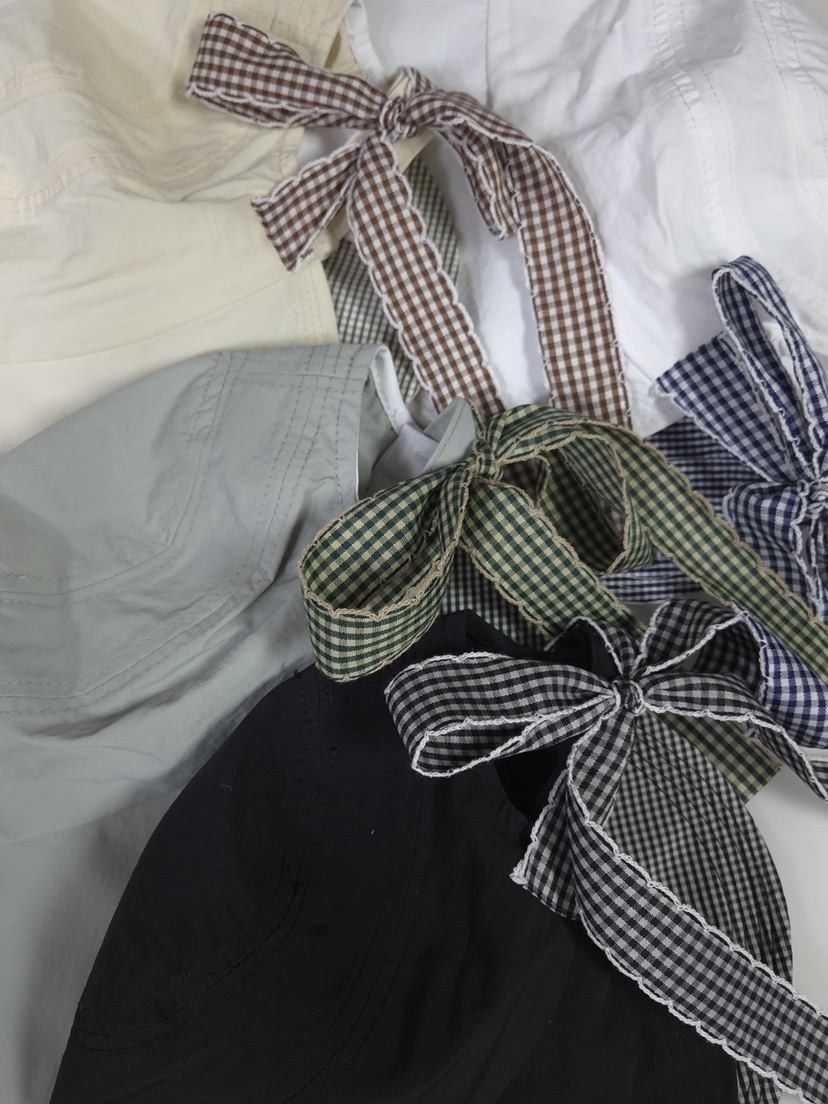 THE HAT-P韓國直郵女士新品推薦26春夏人氣帽子漁夫帽格子THE HAT帽子