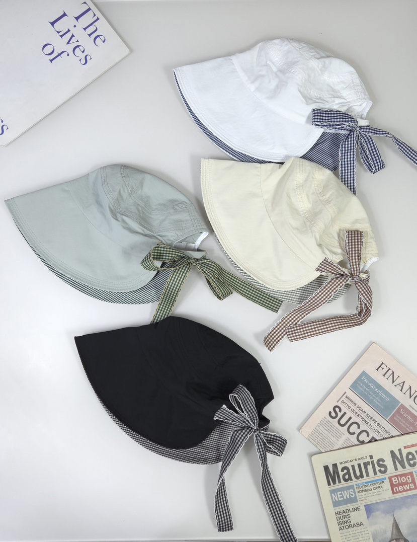 THE HAT-P韓國直郵女士新品推薦26春夏人氣帽子漁夫帽格子THE HAT帽子