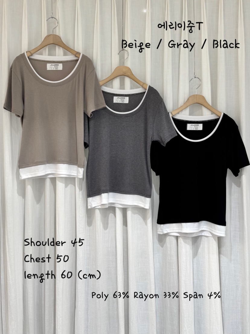 COKKIRI韓國直郵實拍女士新品熱賣時尚休閑職業26春夏T恤COKKIRIT恤