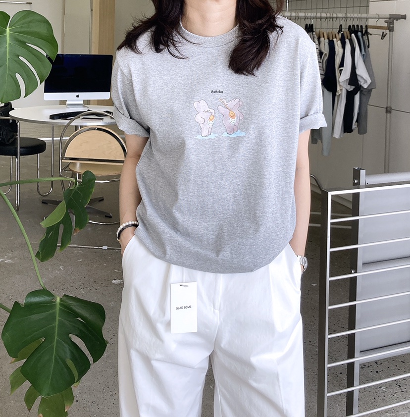 GLAD SOME韓國直郵女裝新款26春夏職業時尚休閑熱賣推薦T恤GLAD SOMET恤圖色2