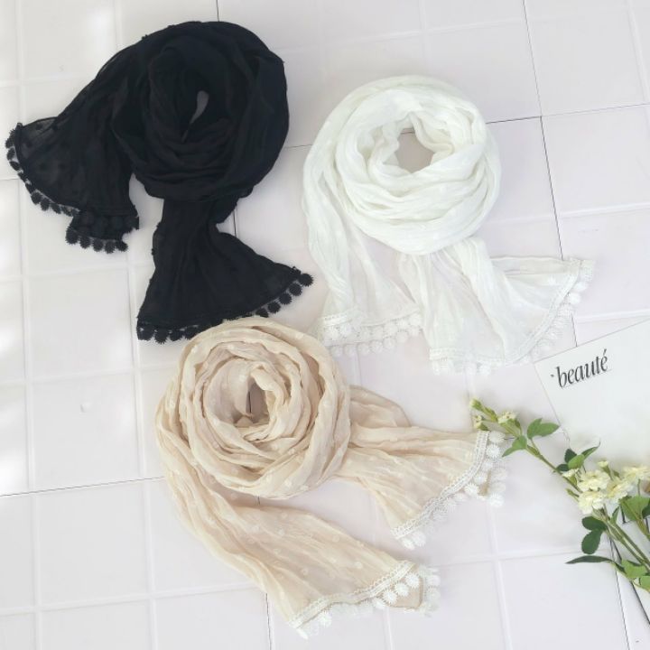 EBADA韓國東大門代購女士新款人氣職業熱賣休閑圍巾披肩蕾絲EBADA圍巾/披肩