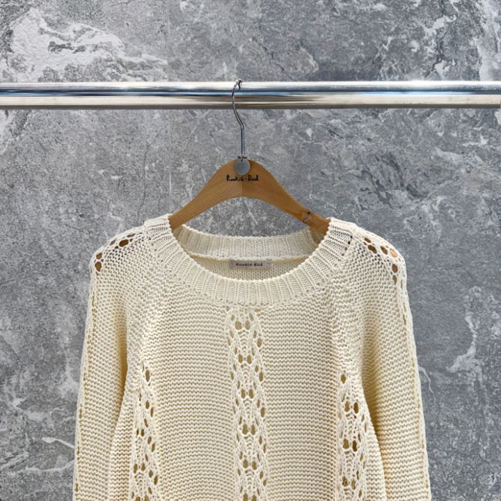ROOKIE BUD韓國代購女裝新品休閑人氣推薦26春夏針織衫亞麻ROOKIE BUD-P針織衫