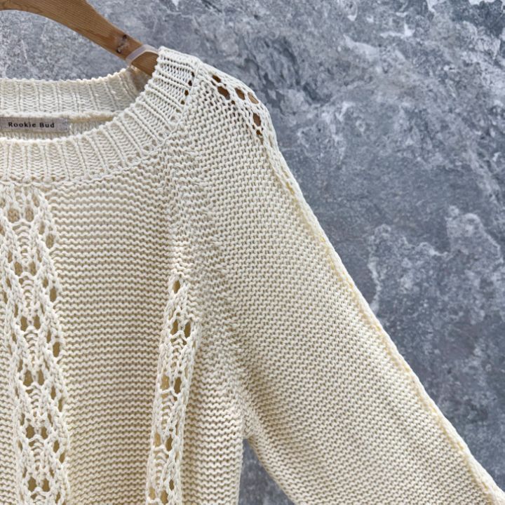 ROOKIE BUD韓國代購女裝新品休閑人氣推薦26春夏針織衫亞麻ROOKIE BUD-P針織衫