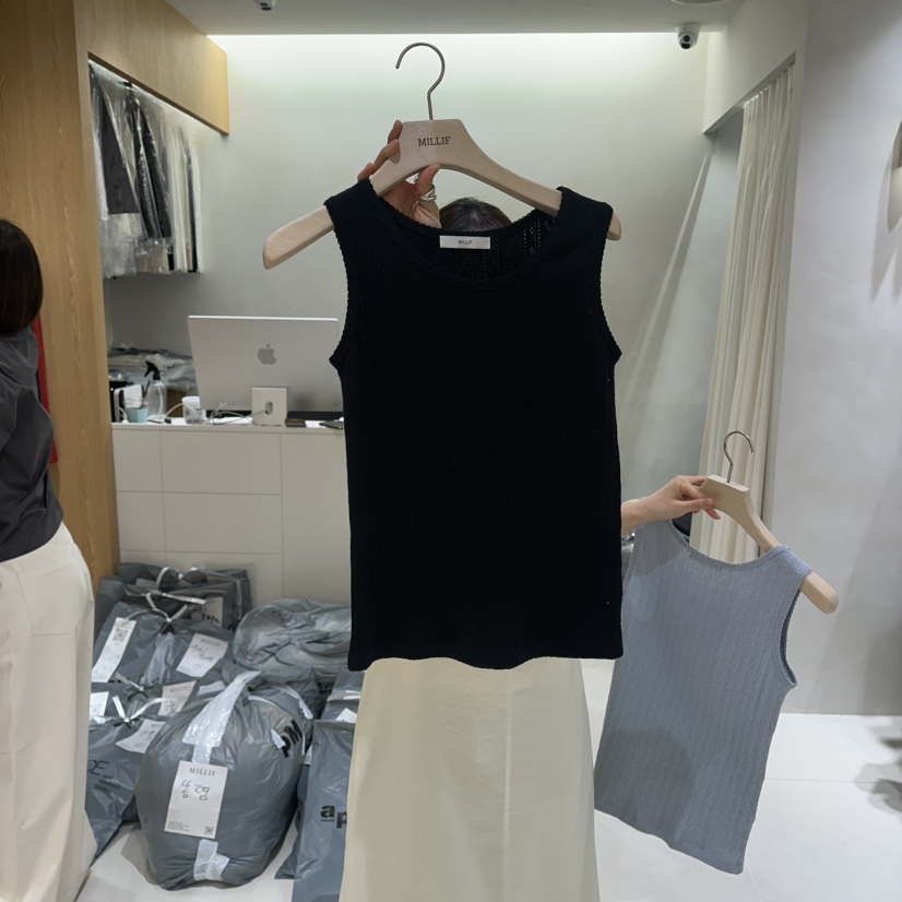 MILLIF韓國代購女裝新款時尚熱賣26春夏休閑職業吊帶背心V領MILLIF吊帶/背心圖色5