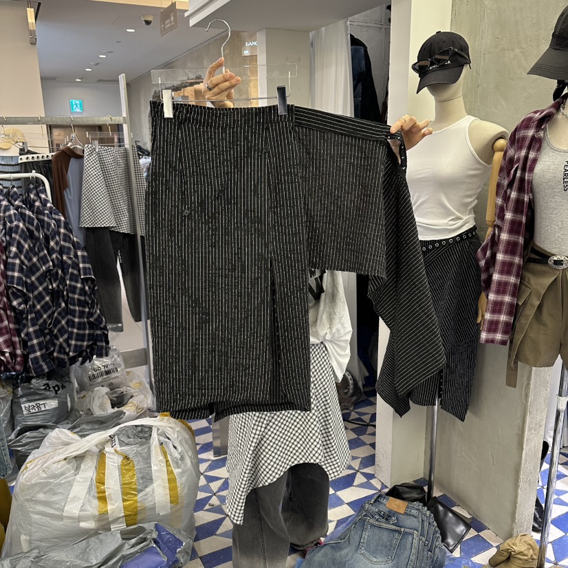 AMOUR韓國代購女裝新品時尚26春夏職業人氣熱賣長裙不對稱AMOUR長裙