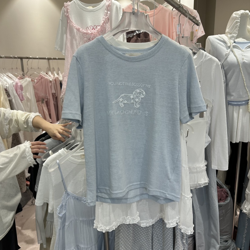 MIMME/LOOKK韓國代購女裝新款熱賣時尚職業推薦休閑人氣T恤MIMME/LOOKKT恤圖色1