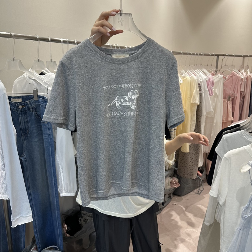 MIMME/LOOKK韓國代購女裝新款熱賣時尚職業推薦休閑人氣T恤MIMME/LOOKKT恤圖色3