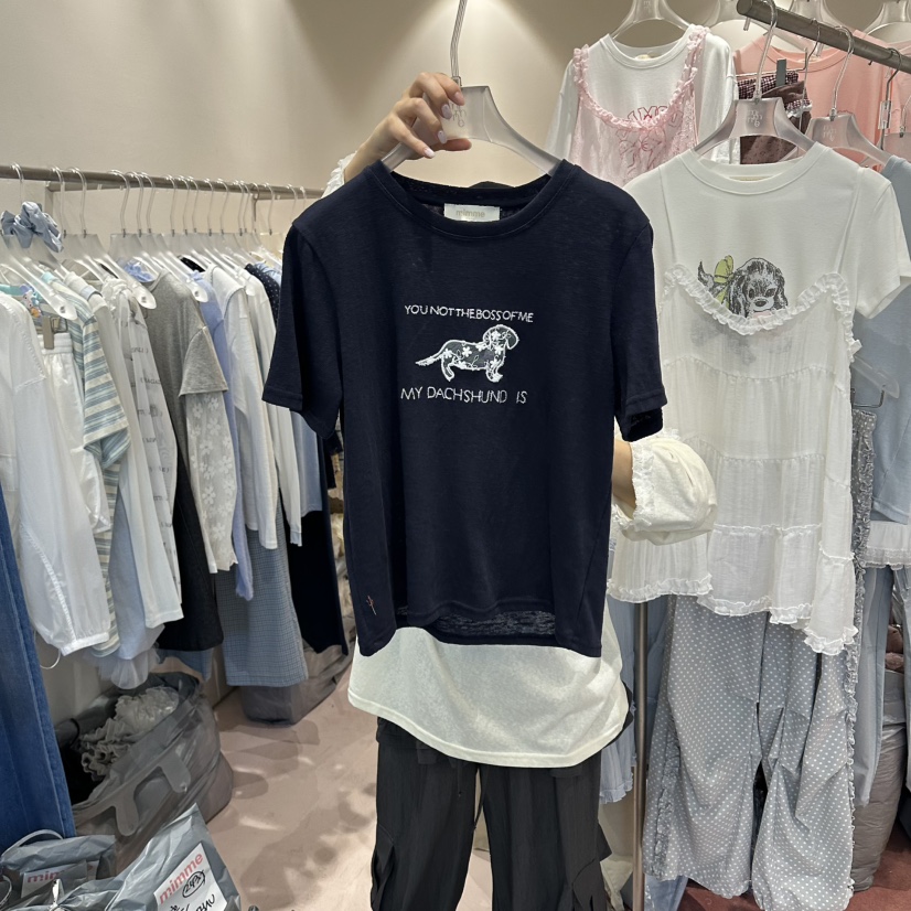 MIMME/LOOKK韓國代購女裝新款熱賣時尚職業推薦休閑人氣T恤MIMME/LOOKKT恤圖色4