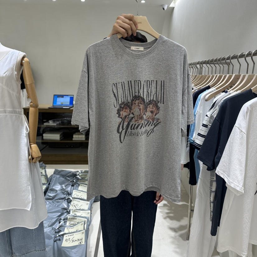 A WANT韓國直郵女士新款休閑職業熱賣時尚26春夏推薦T恤A WANTT恤圖色2