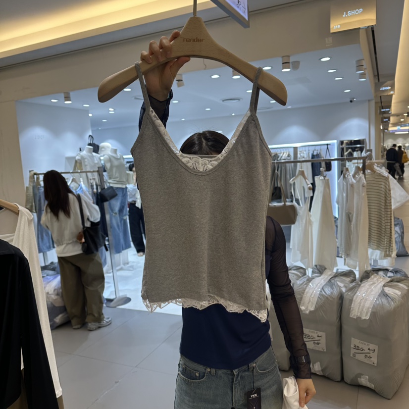 RENDER韓國東大門代購女士新款休閑人氣推薦吊帶背心蕾絲RENDER吊帶/背心圖色3