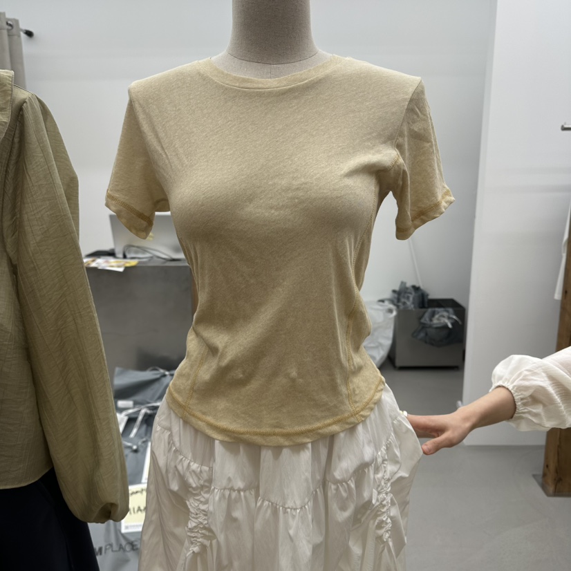 ENHANCE韓國代購女裝新款職業休閑人氣26春夏熱賣時尚T恤ENHANCE/HOPESMORET恤圖色4