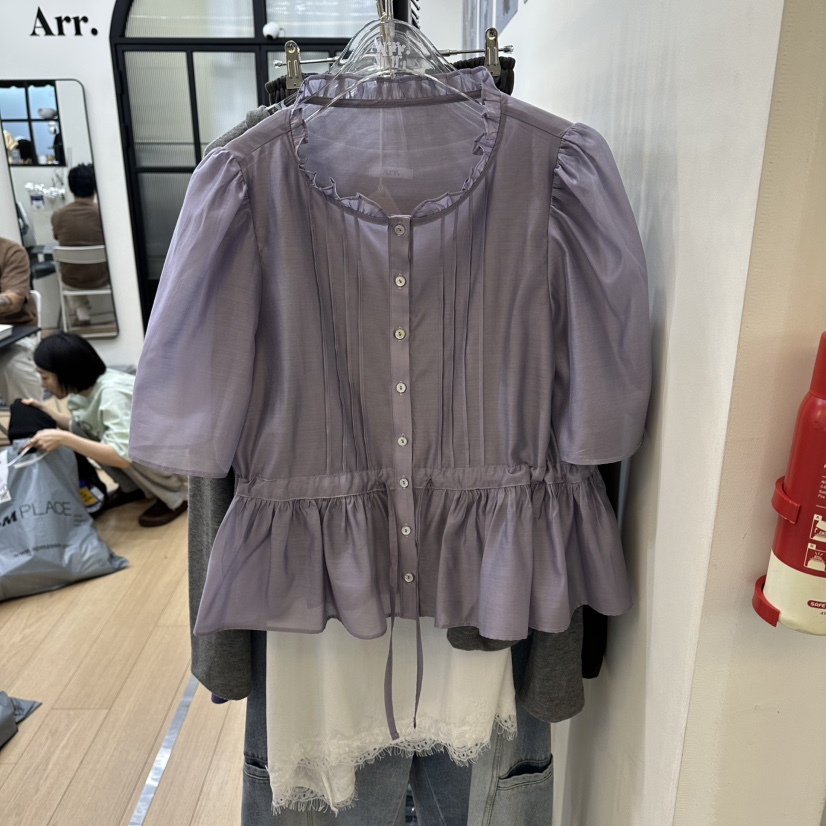 ARR韓國東大門代購女裝新品推薦人氣26春夏熱賣襯衫蕾絲衫ARR襯衫/蕾絲衫圖色3
