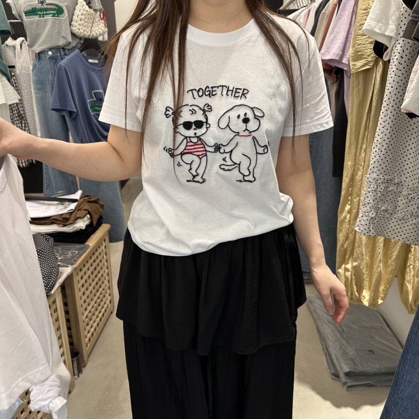 A.CES韓國代購女士新品推薦時尚人氣熱賣職業26春夏休閑T恤A.CEST恤圖色1