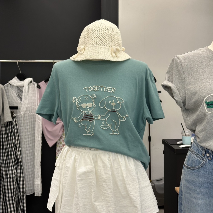 A.CES韓國代購女士新品推薦時尚人氣熱賣職業26春夏休閑T恤A.CEST恤圖色2