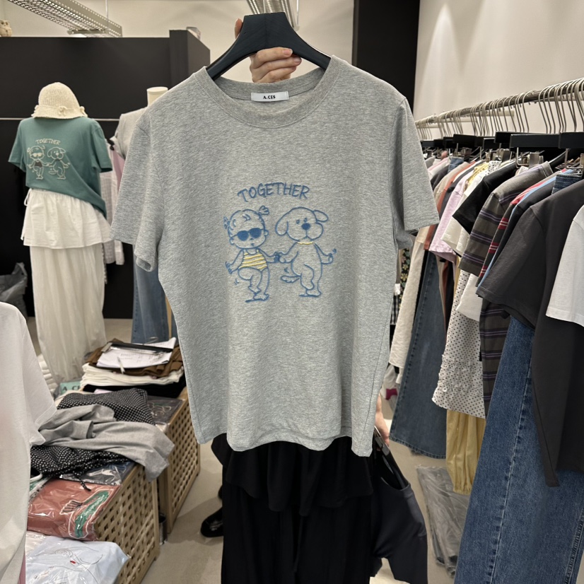 A.CES韓國代購女士新品推薦時尚人氣熱賣職業26春夏休閑T恤A.CEST恤圖色3