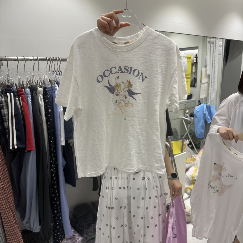 COMBO韓國東大門代購女士新款職業26春夏時尚熱賣休閑T恤COM_BOT恤圖色1
