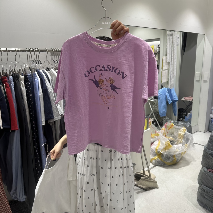 COMBO韓國東大門代購女士新款職業26春夏時尚熱賣休閑T恤COM_BOT恤圖色3