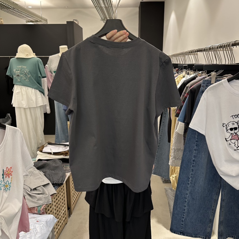 A.CES韓國直郵實拍女士新款職業人氣推薦時尚26春夏T恤鴨A.CEST恤