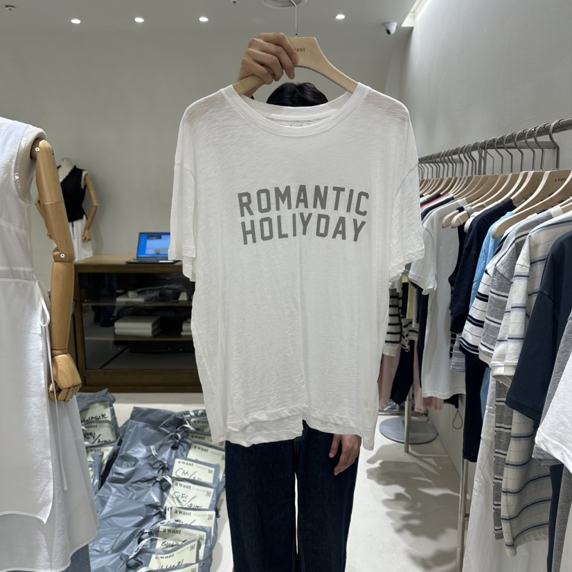 A WANT韓國直郵實拍女裝新品職業人氣熱賣26春夏推薦T恤A WANTT恤圖色1