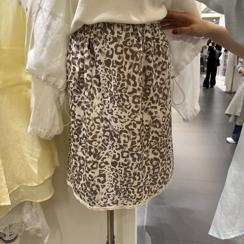 WINSOME韓國代購女裝新款時尚26春夏人氣職業休閑長裙豹紋WINSOME長裙