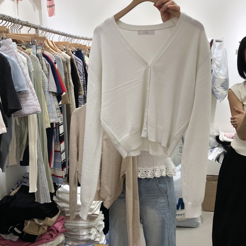 BY BOMI韓國代購女裝新款26春夏職業人氣休閑針織衫開衫BY BOMI針織衫圖色1