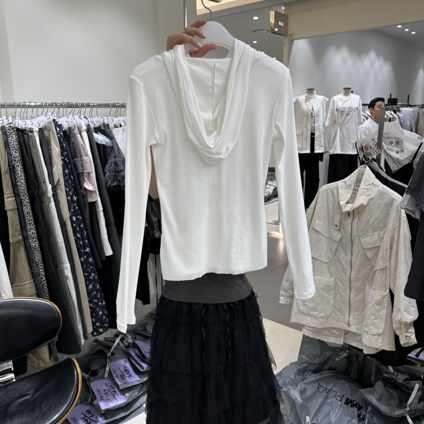 BENE韓國東大門直郵女裝新品人氣職業時尚推薦長袖T恤連帽衫BENE長袖T恤