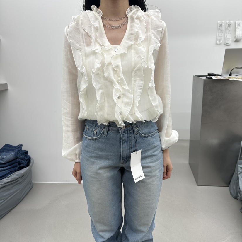 ENHANCE韓國直郵實拍女裝新品26春夏休閑襯衫蕾絲衫不含項鏈ENHANCE/HOPESMORE襯衫/蕾絲衫圖色2