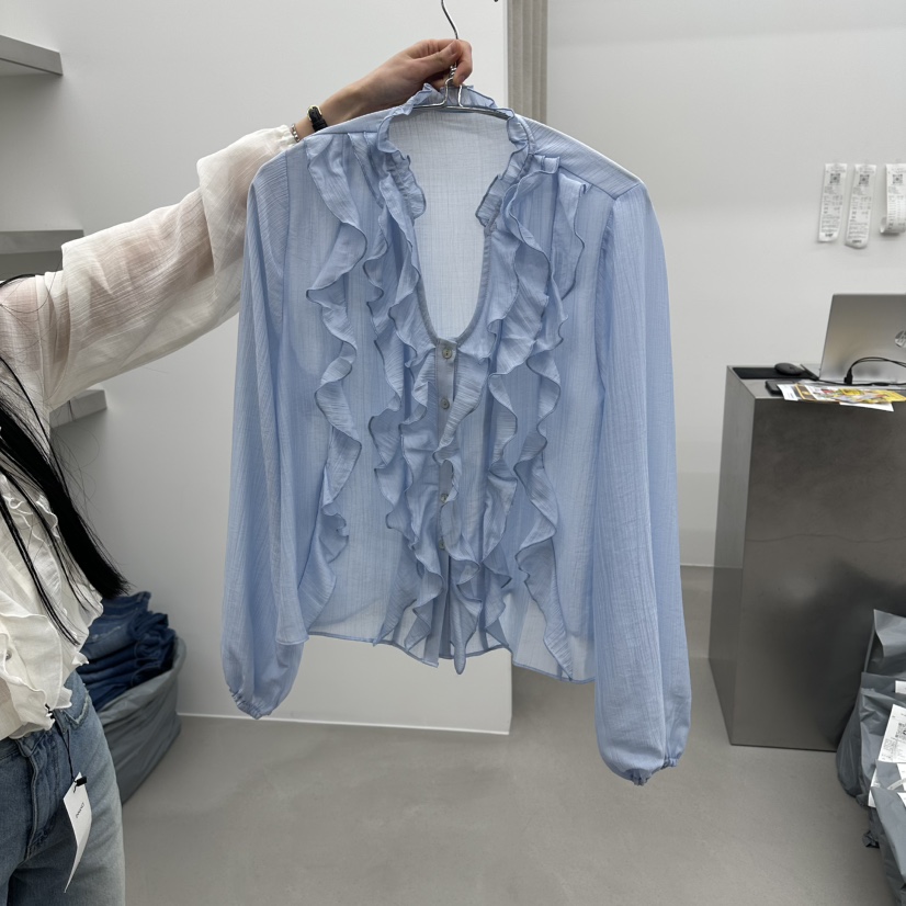 ENHANCE韓國直郵實拍女裝新品26春夏休閑襯衫蕾絲衫不含項鏈ENHANCE/HOPESMORE襯衫/蕾絲衫圖色3