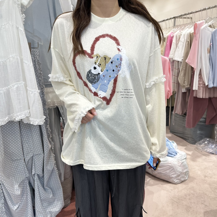 MIMME/LOOKK韓國直郵實拍女裝新品職業推薦時尚人氣長袖T恤MIMME/LOOKK長袖T恤圖色1