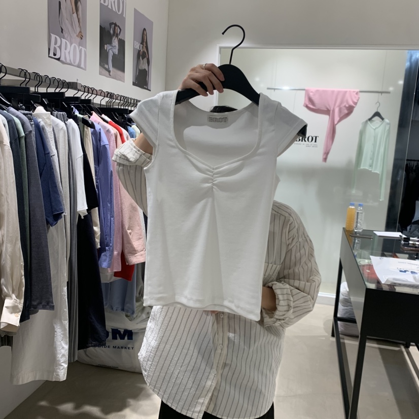 BROT韓國東大門代購女裝新款職業26春夏推薦吊帶背心褶皺BROT吊帶/背心圖色1